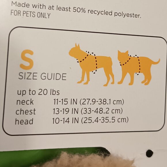 NEW Faux Shearling Neutral Dog Vest - Boots & Barkley™ Small Up to 20 Pounds - Picture 9 of 10